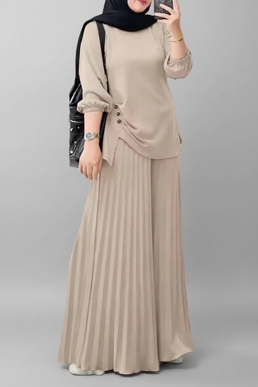 Pleated Pants Set