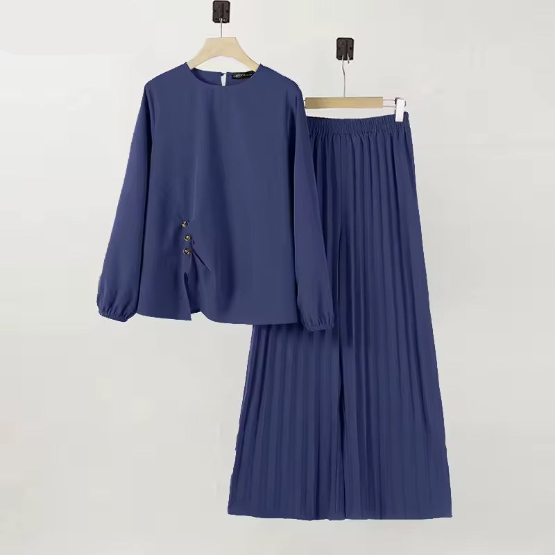 Pleated Pants Set