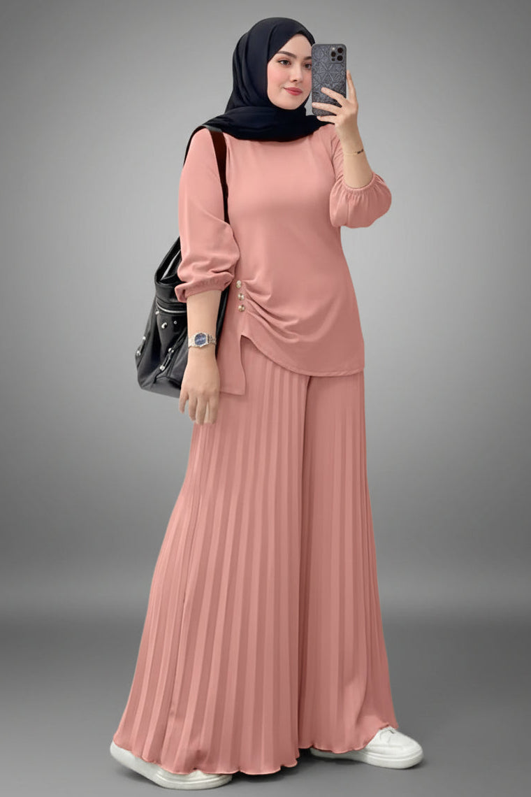 Pleated Pants Set