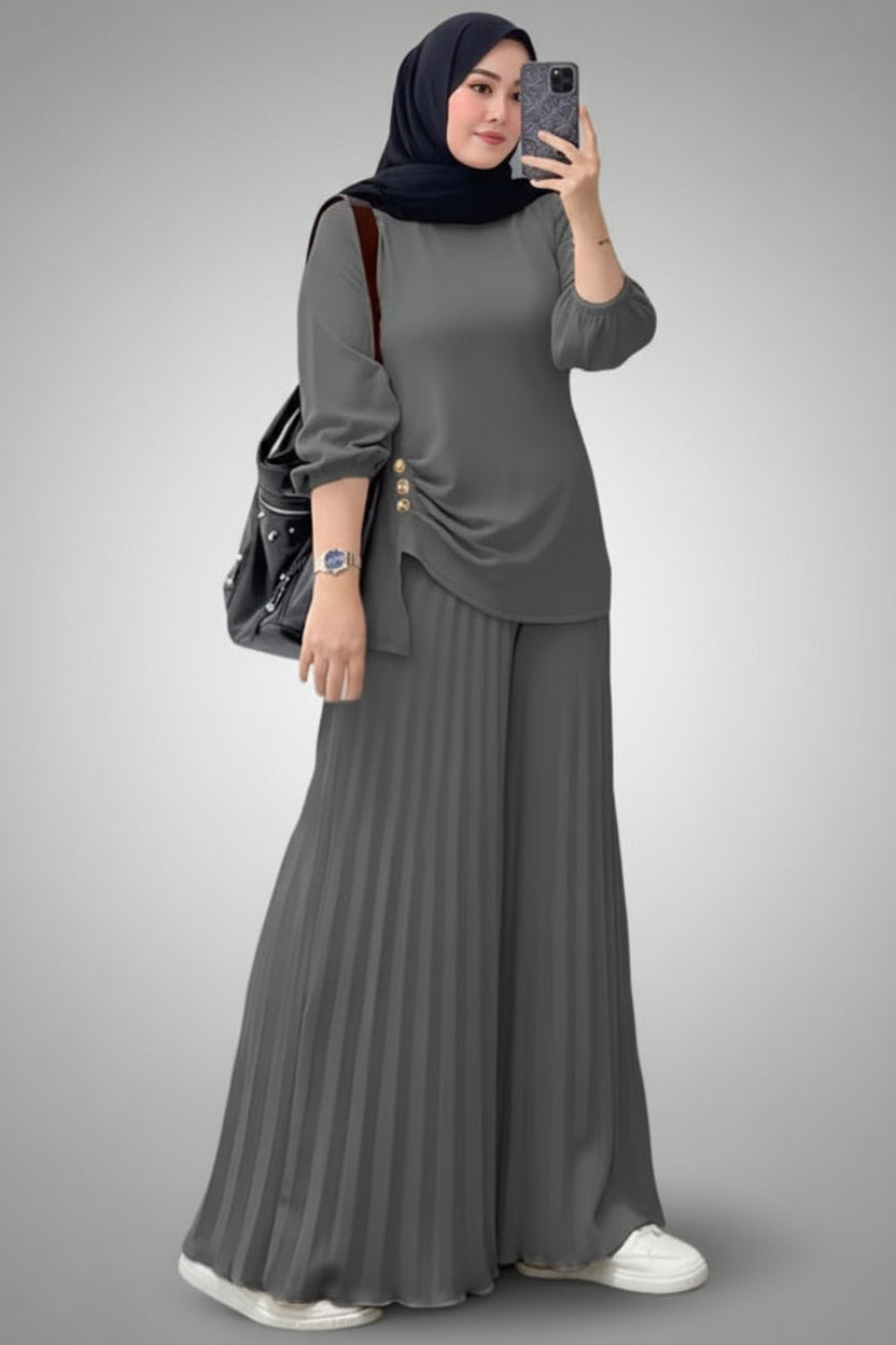 Pleated Pants Set