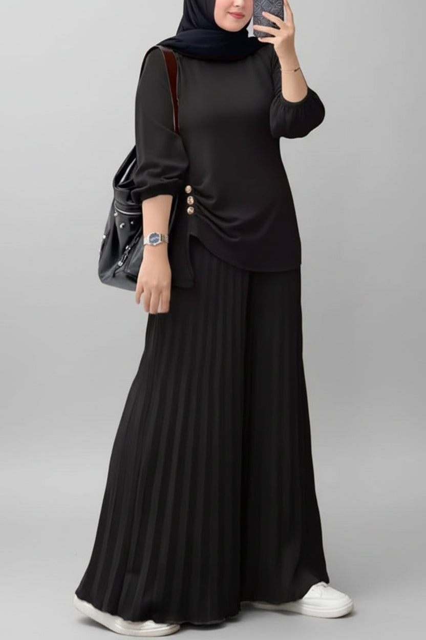 Pleated Pants Set