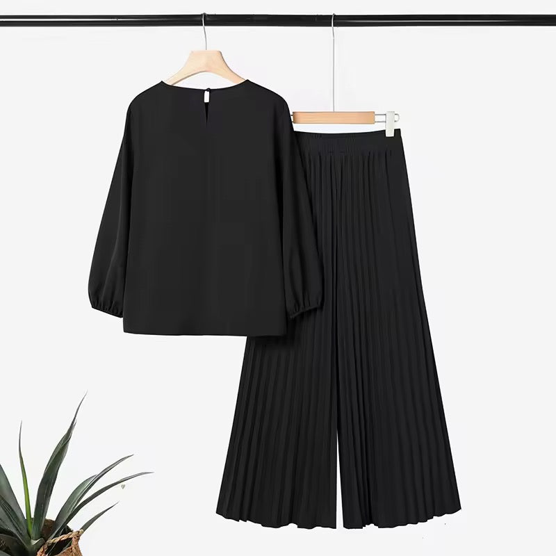 Pleated Pants Set