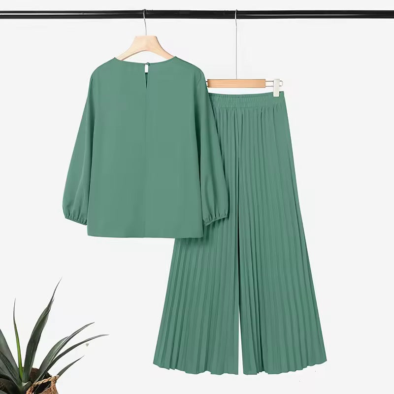 Pleated Pants Set