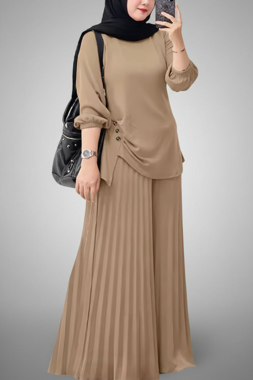 Pleated Pants Set