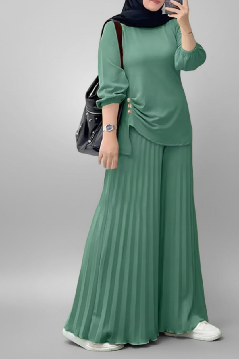 Pleated Pants Set