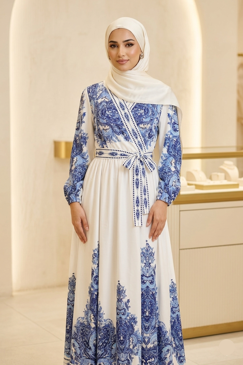 Elegant Printed Dress