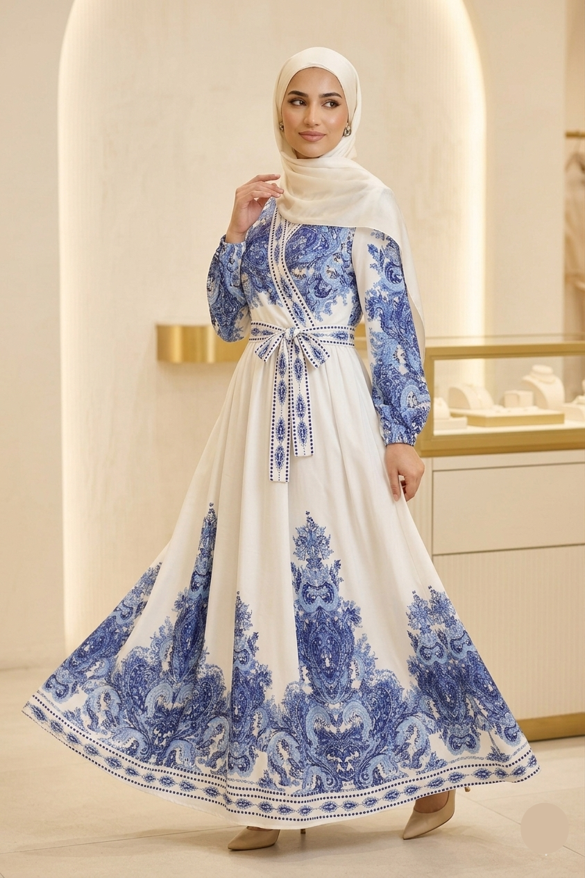Elegant Printed Dress