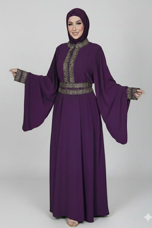 Abaya With Separate Belt & Scarf