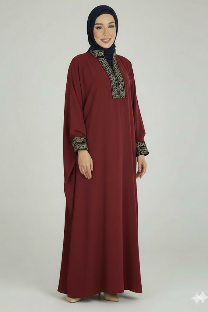 Abaya With Separate Belt & Scarf