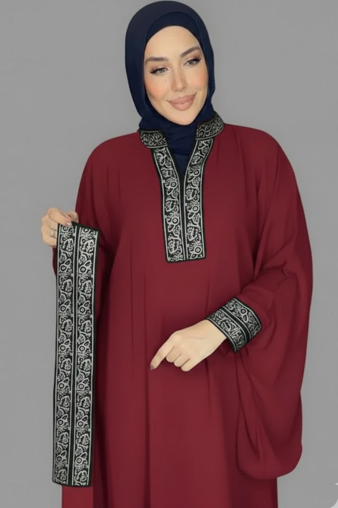 Abaya With Separate Belt & Scarf