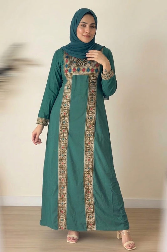 Etamine Embroidery Abaya