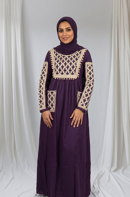 Checkered Design Abaya