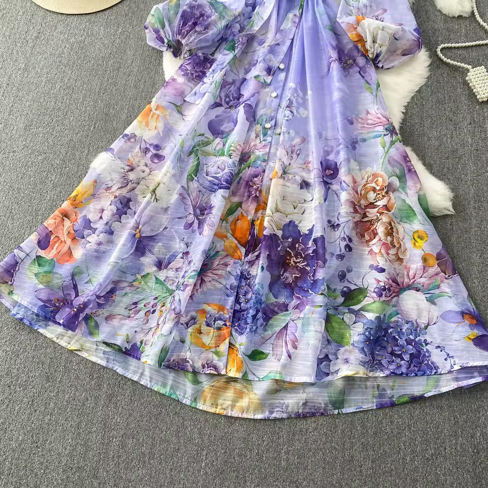 3D Designed Flower Dress-2 Colors