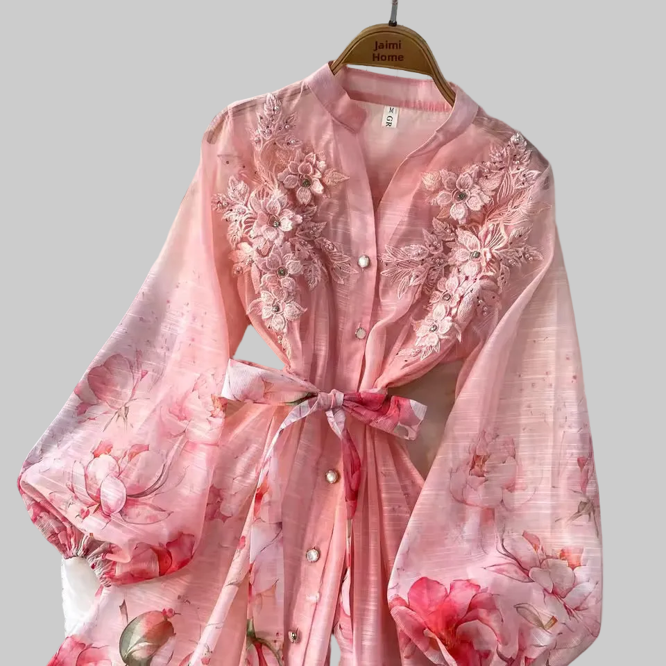 3D Designed Flower Dress-2 Colors