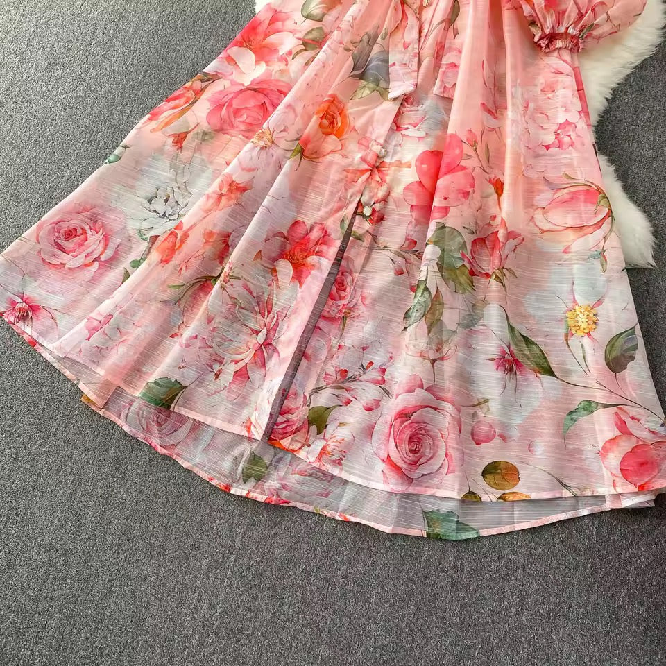 3D Designed Flower Dress-2 Colors