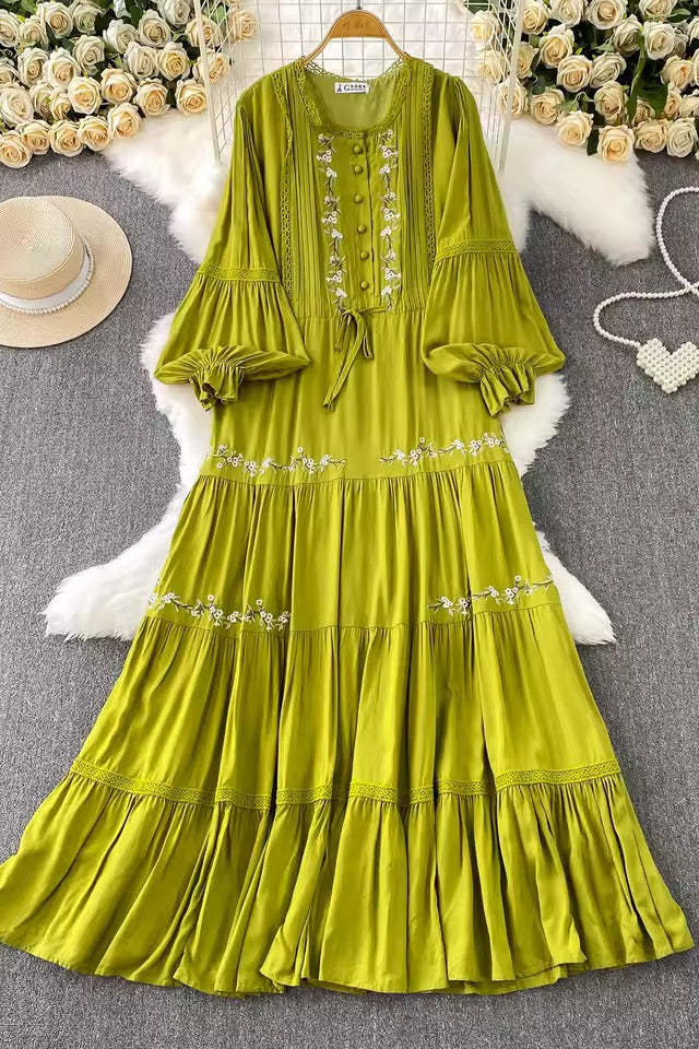 Embroided Floral Dress
