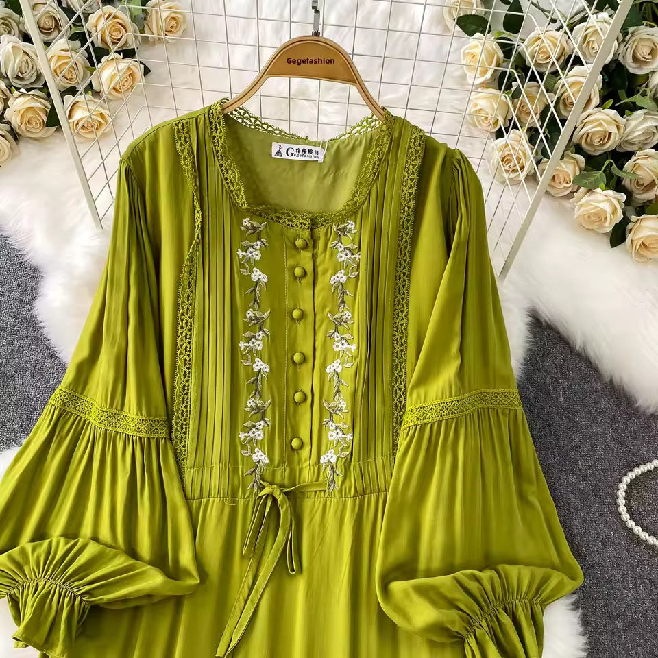 Embroided Floral Dress