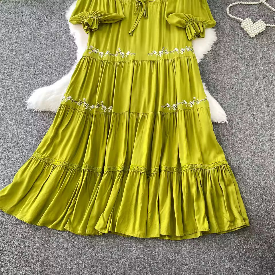 Embroided Floral Dress