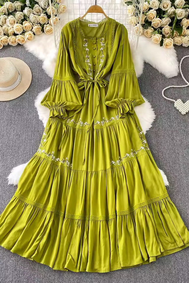 Embroided Floral Dress