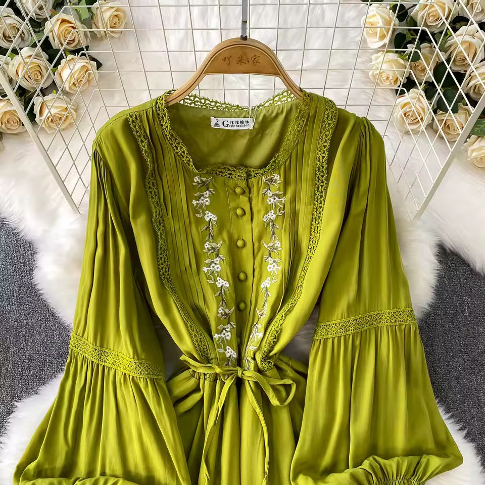 Embroided Floral Dress