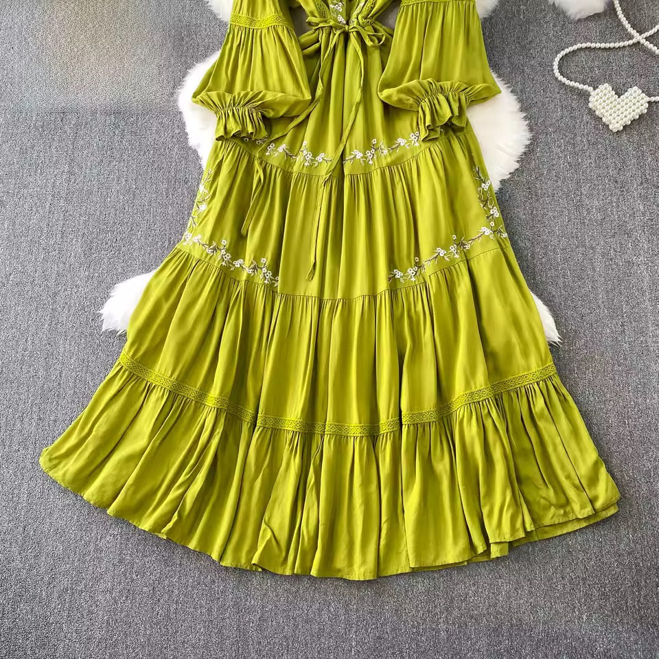 Embroided Floral Dress