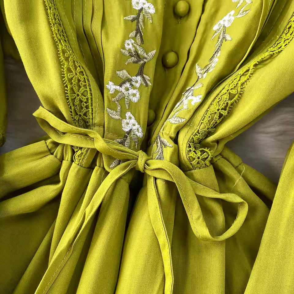 Embroided Floral Dress