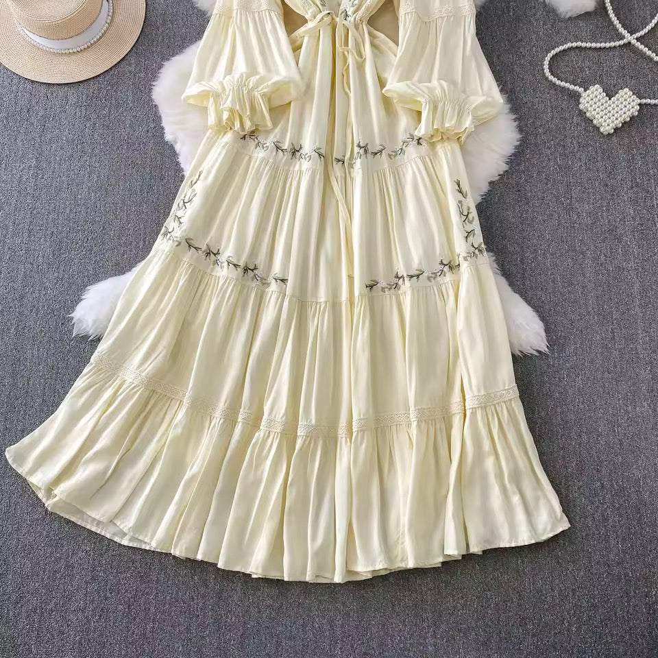 Embroided Floral Dress