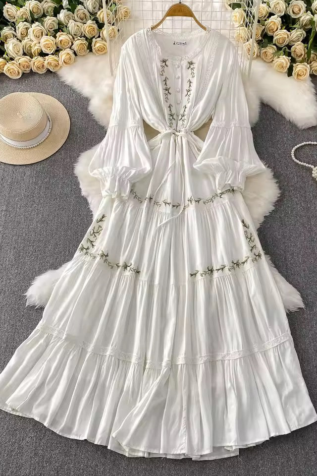 Embroided Floral Dress