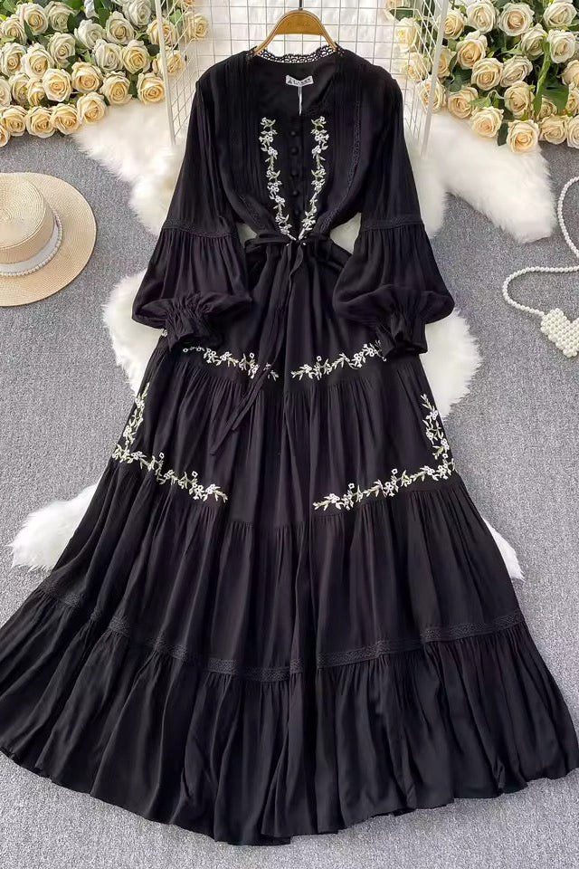 Embroided Floral Dress