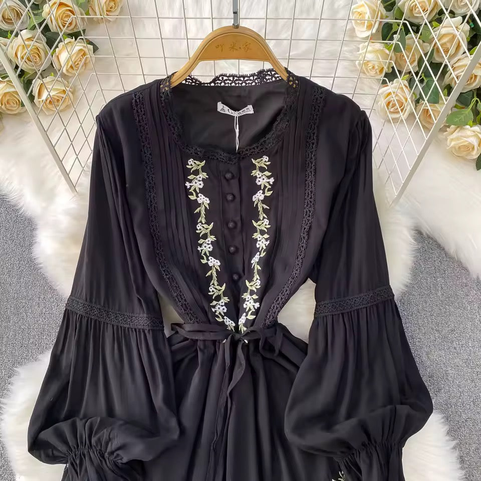 Embroided Floral Dress