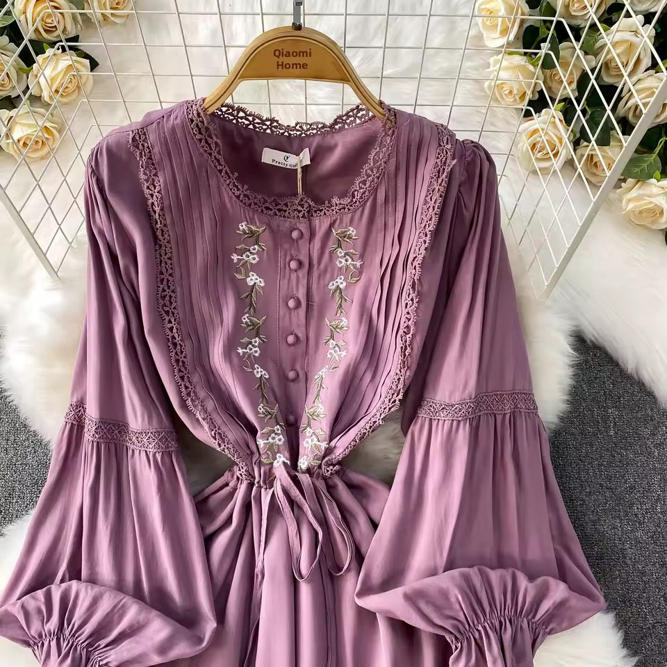 Embroided Floral Dress