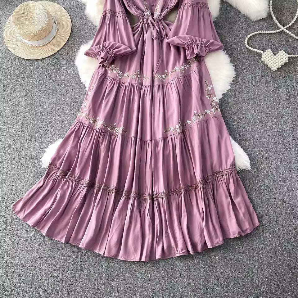 Embroided Floral Dress