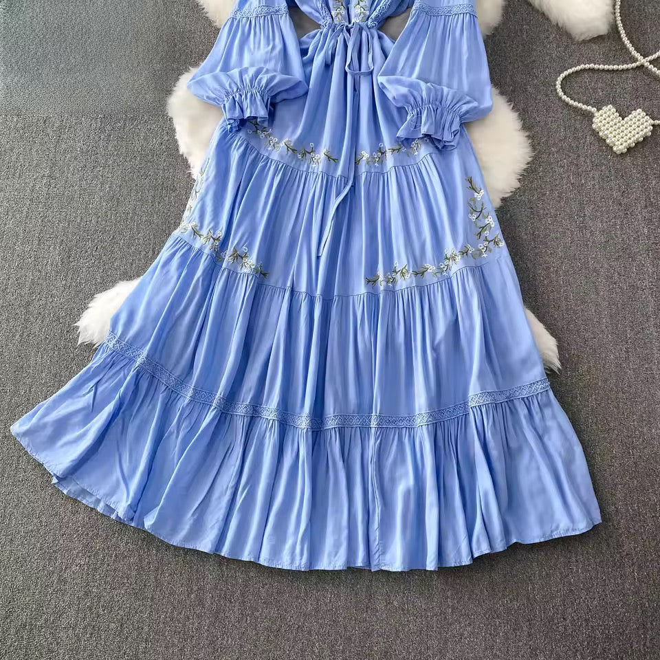 Embroided Floral Dress