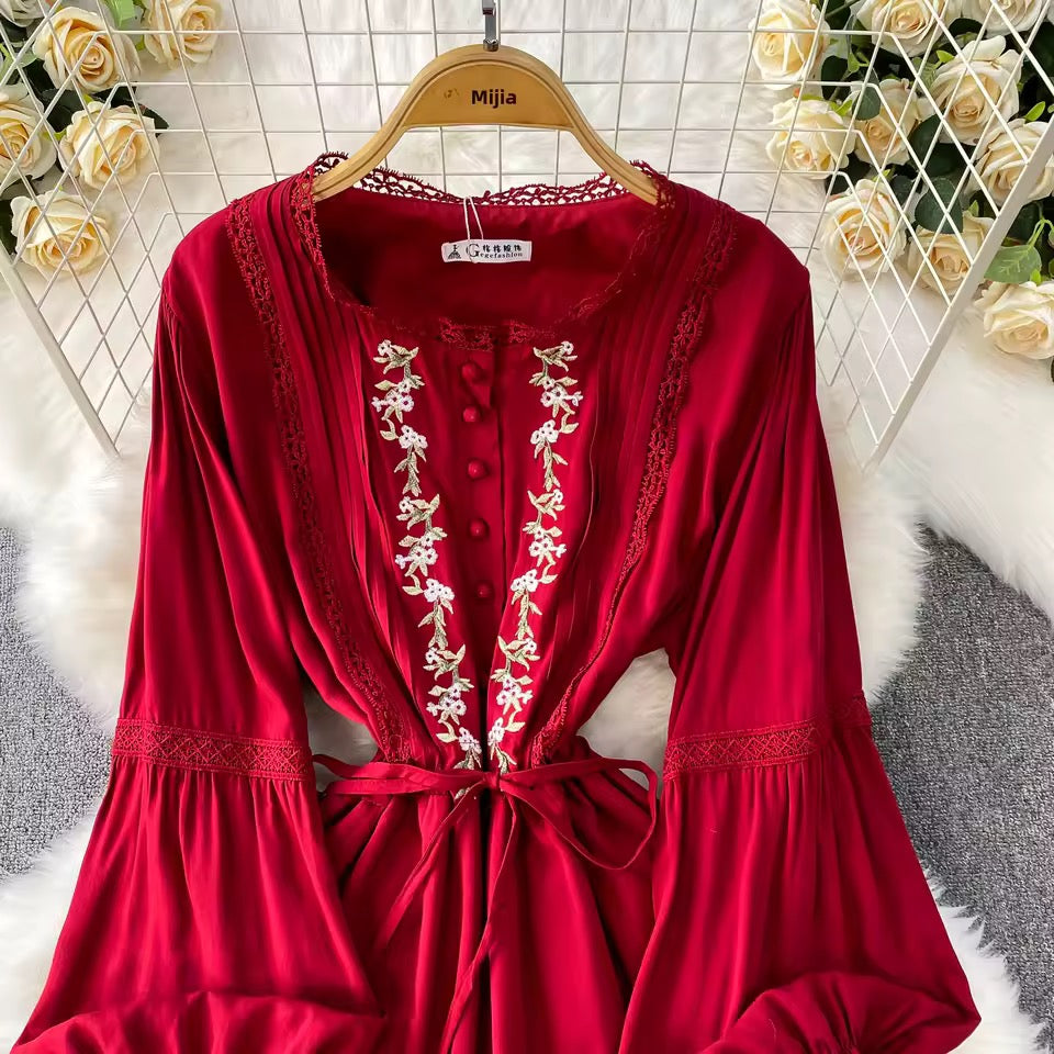 Embroided Floral Dress