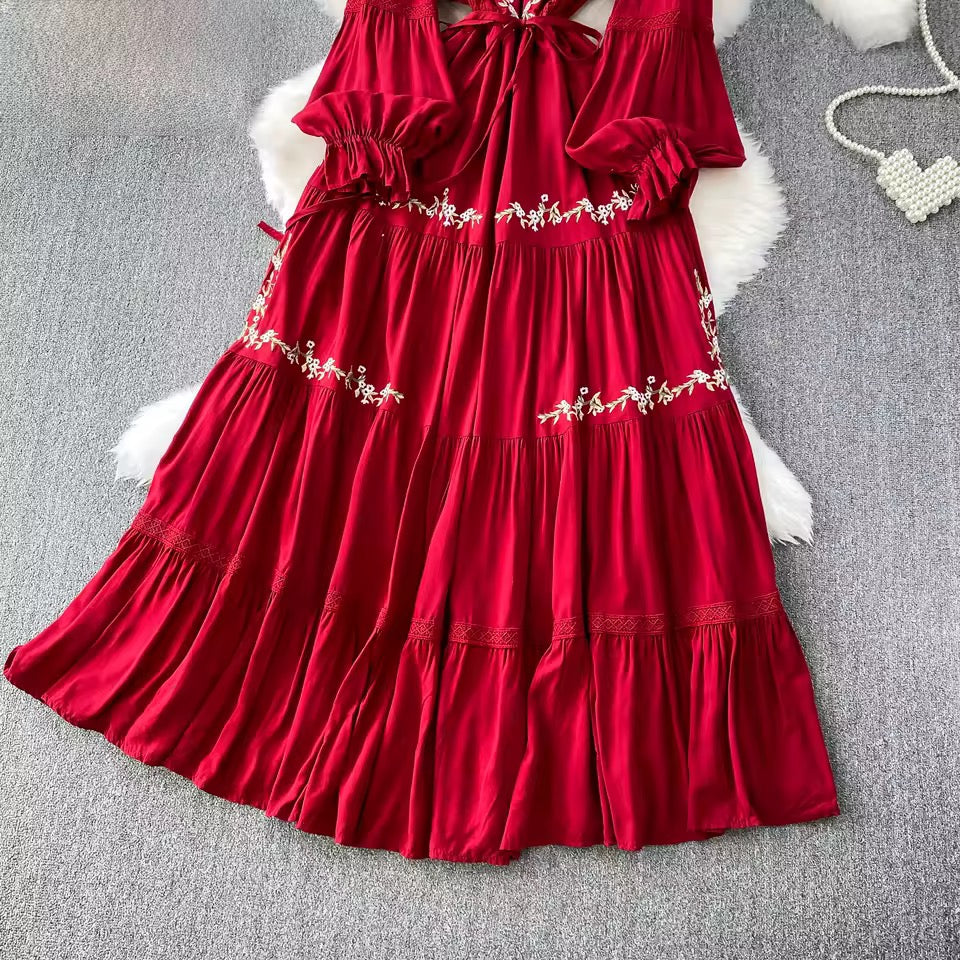 Embroided Floral Dress