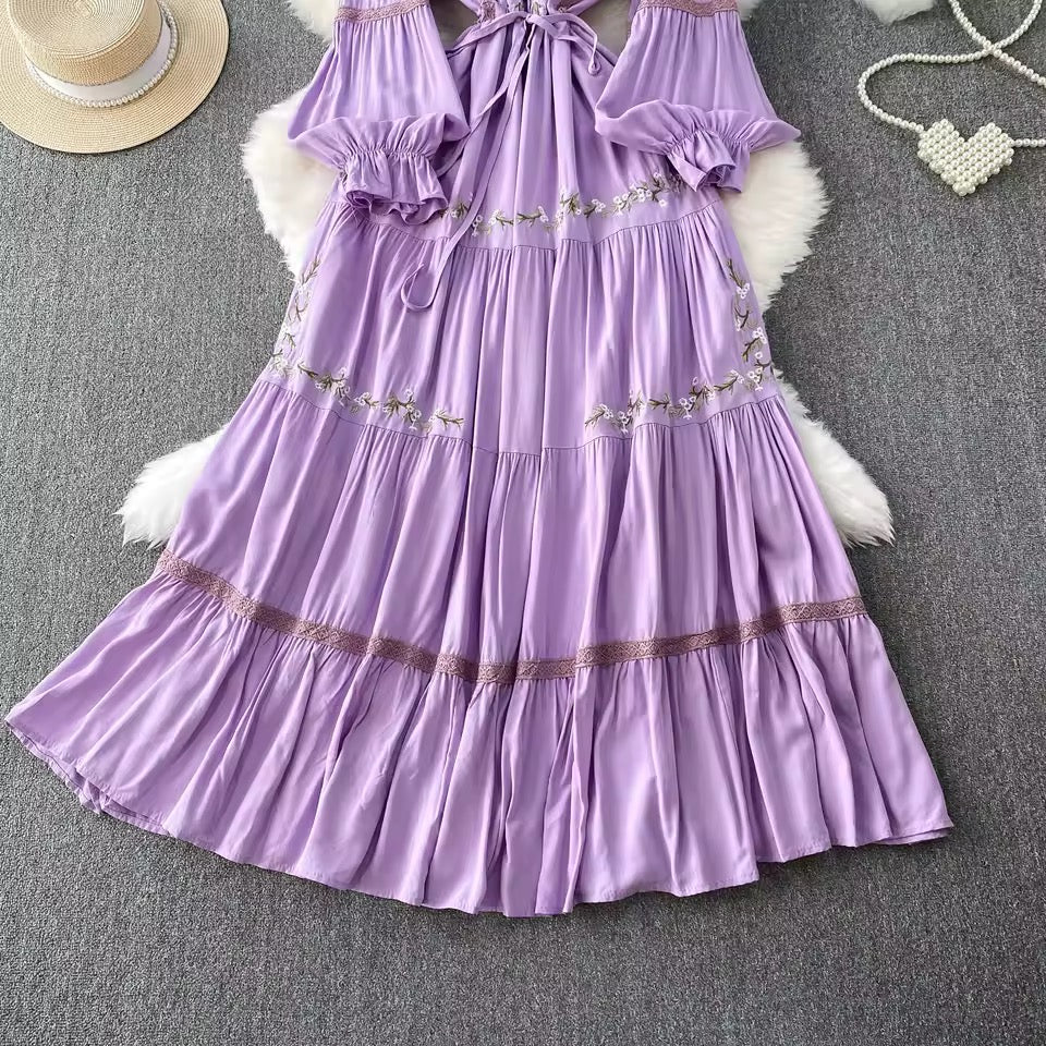Embroided Floral Dress
