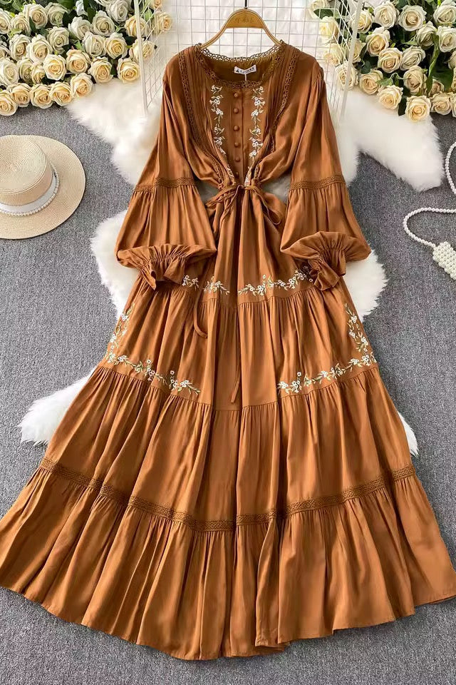 Embroided Floral Dress
