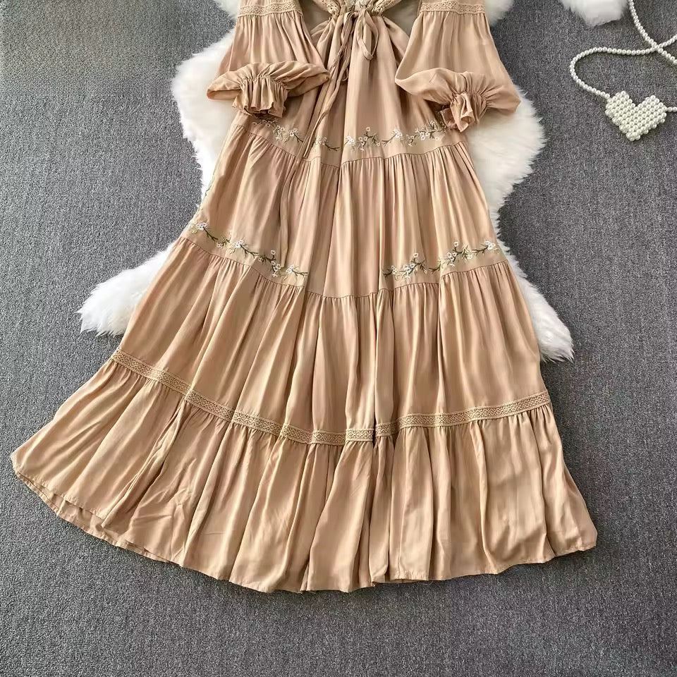 Embroided Floral Dress