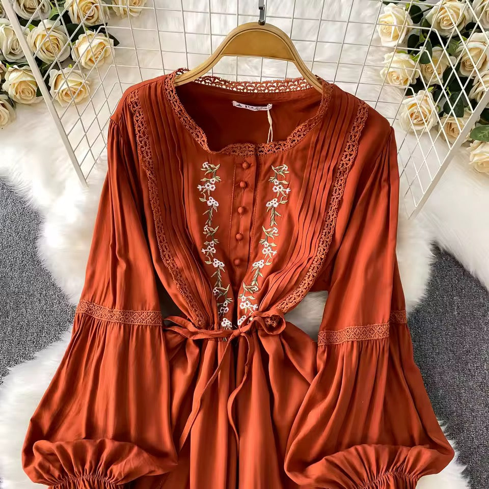 Embroided Floral Dress