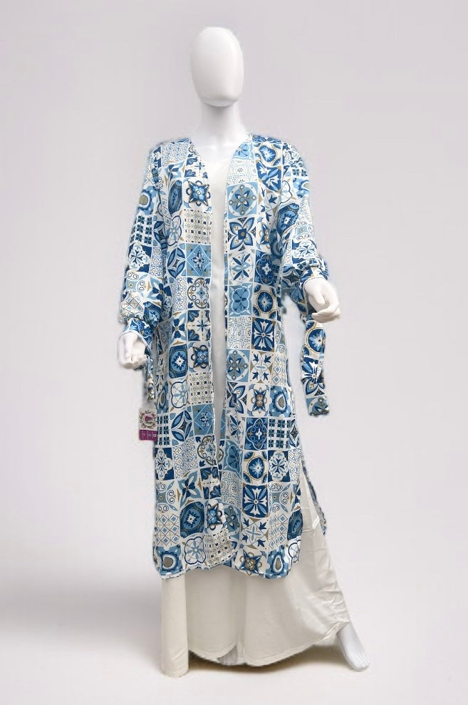 Printed Open Cardigan