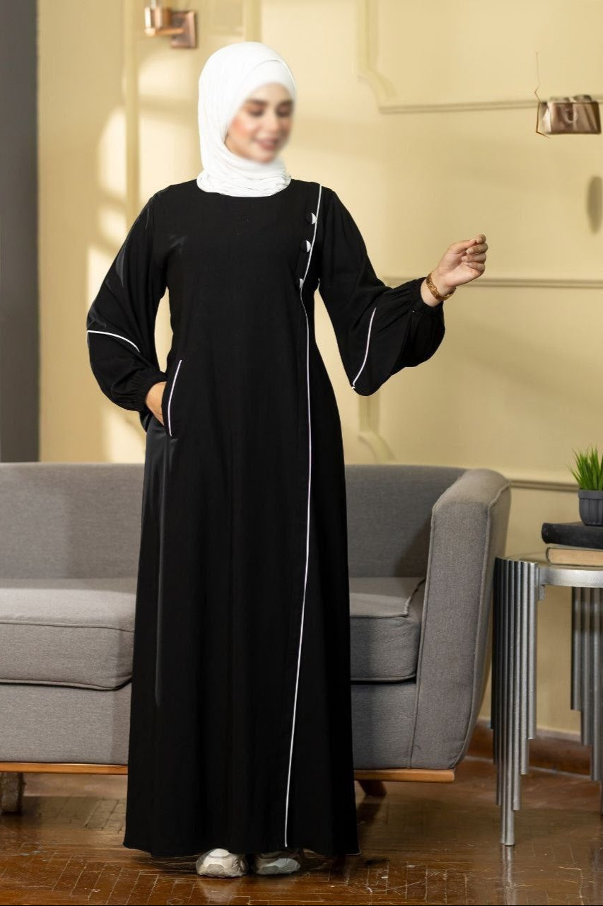 Puffed Sleeves Abaya (7 Colors)