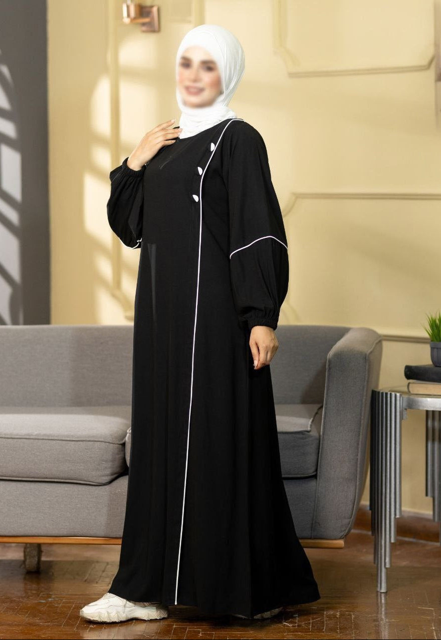 Puffed Sleeves Abaya (7 Colors)