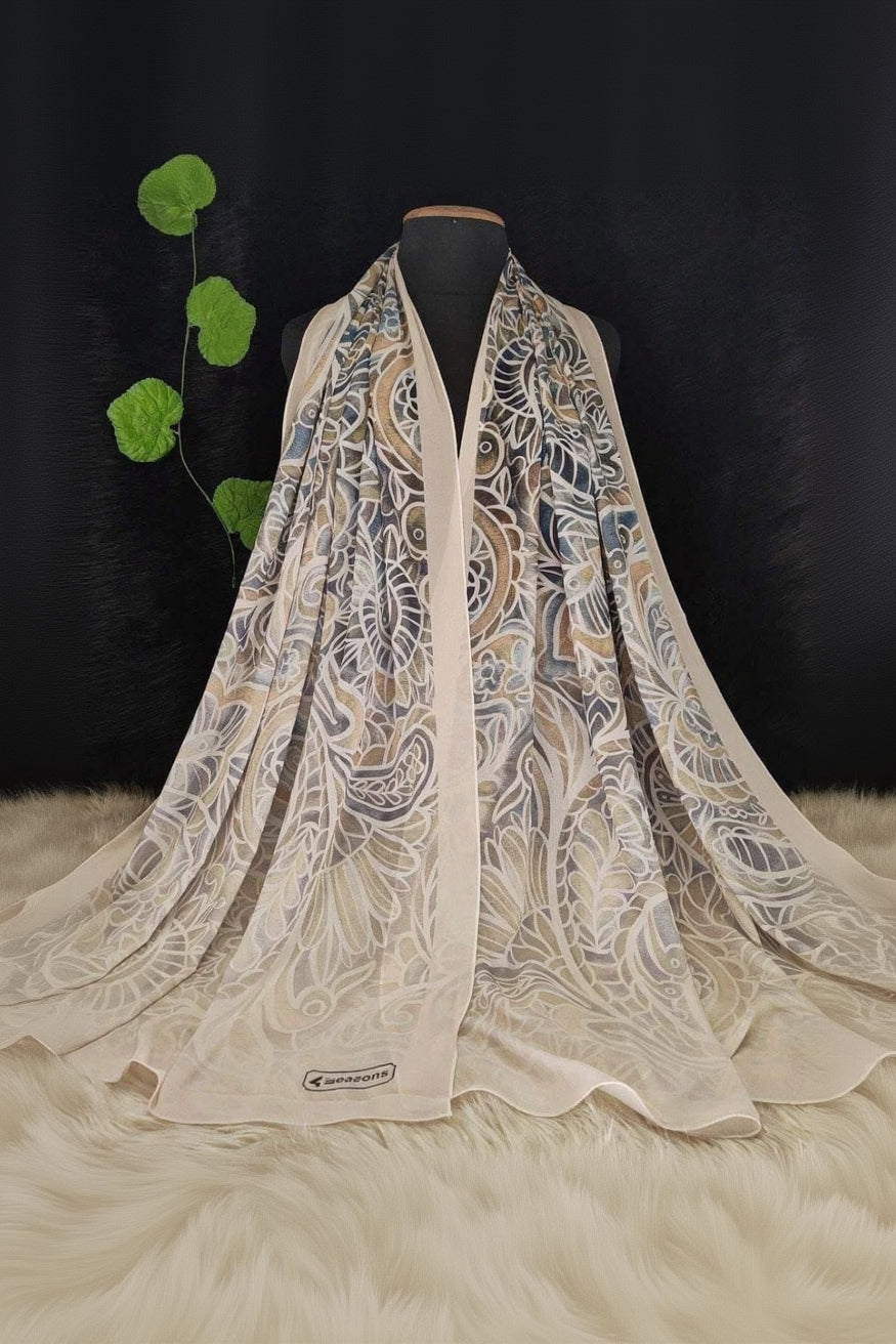 Digital Crepe Chiffon Scarf 3