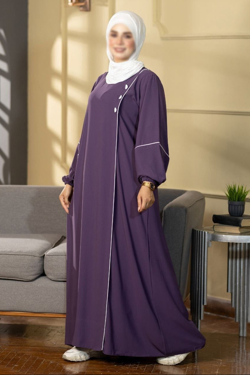 Puffed Sleeves Abaya (7 Colors)