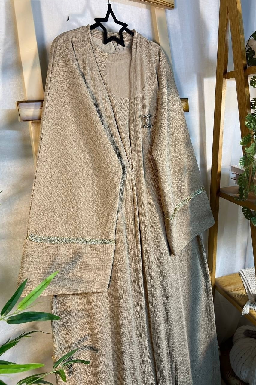 Plus Size Abaya Set(NO Brooch Pin)