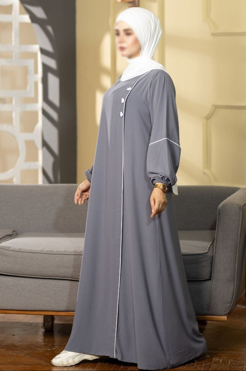 Puffed Sleeves Abaya (7 Colors)