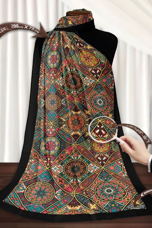 Digital Crepe Chiffon Scarf 7