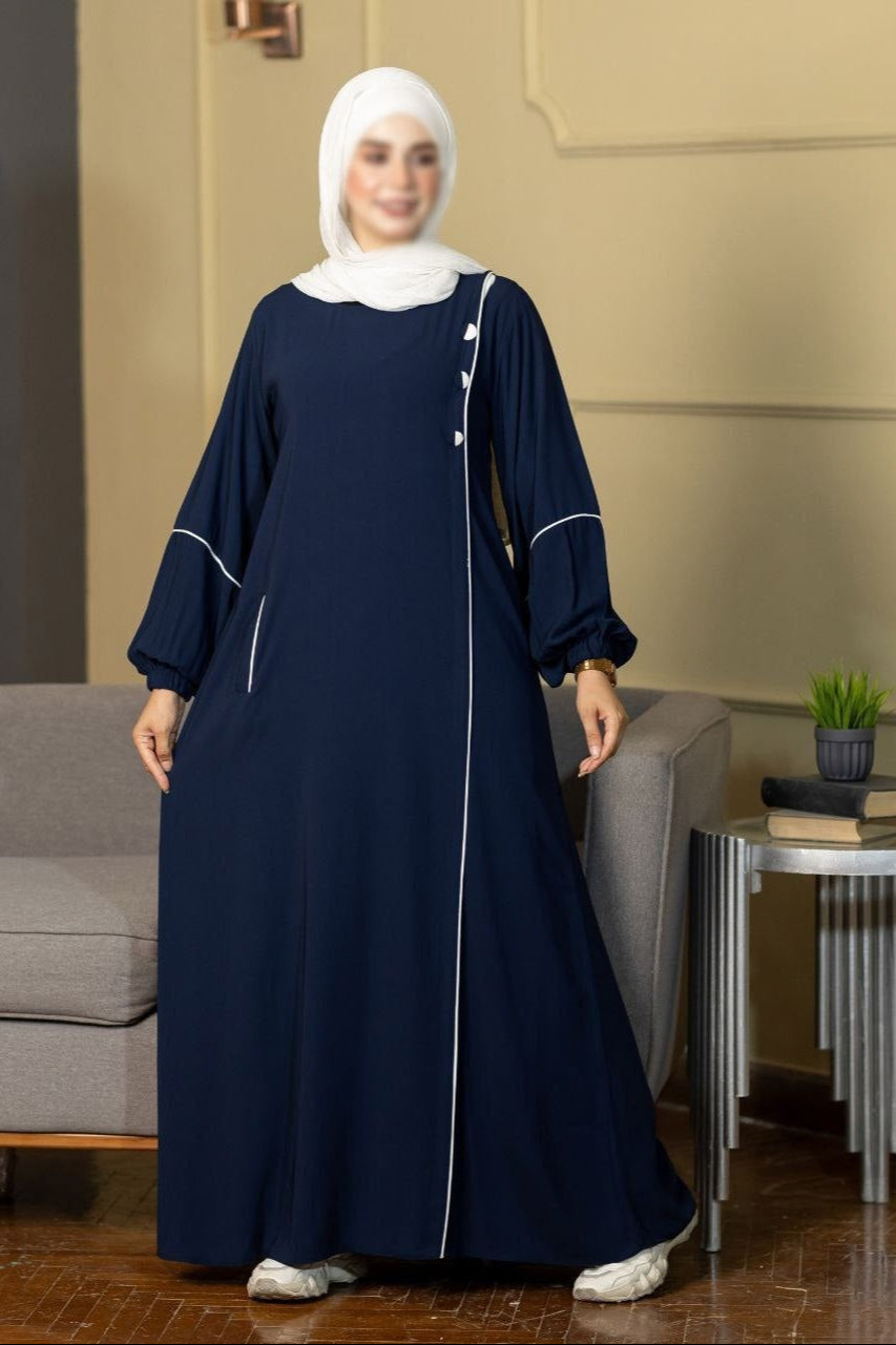 Puffed Sleeves Abaya (7 Colors)