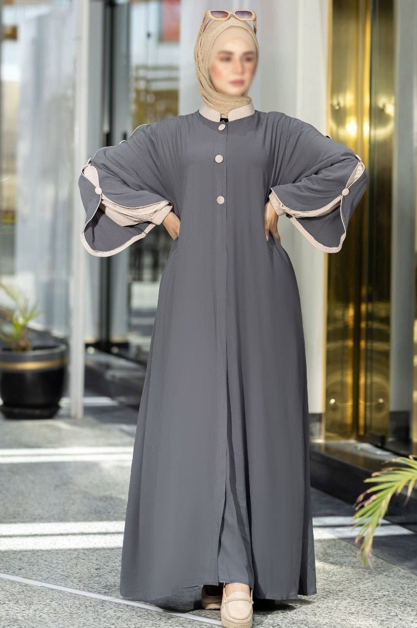 Colored Sleeves Abaya (5 Colors)