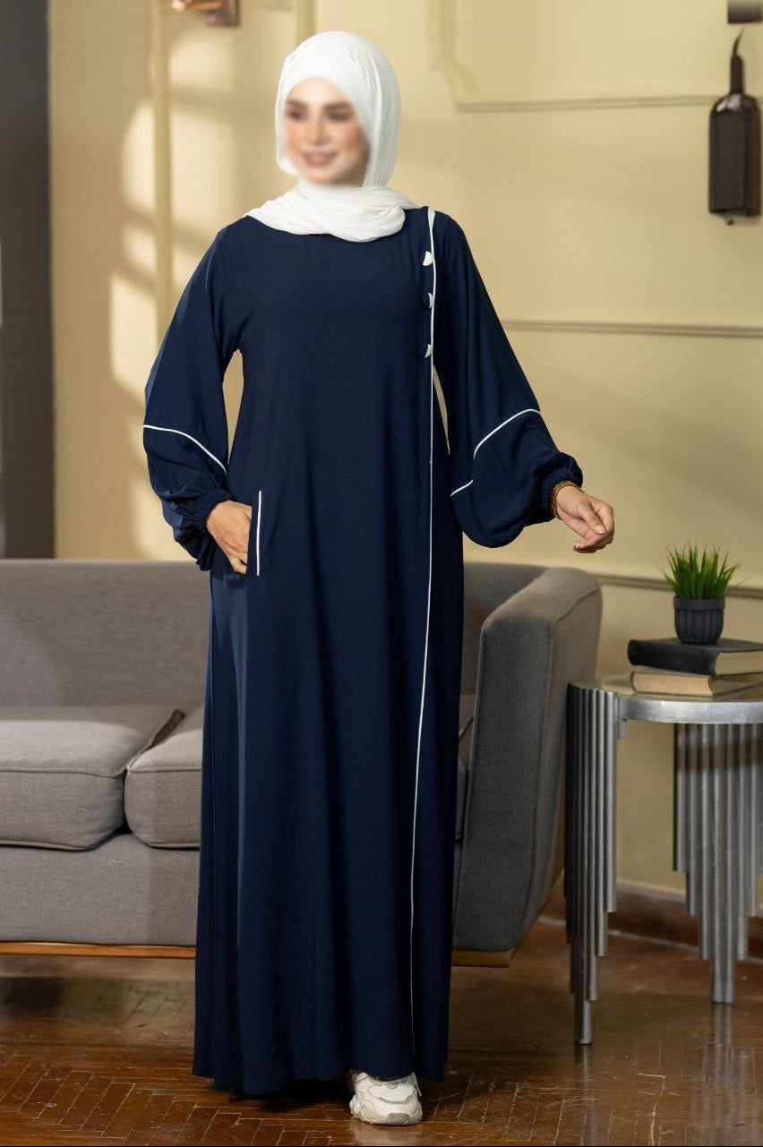 Puffed Sleeves Abaya (7 Colors)